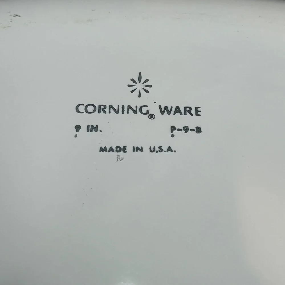 Corning Ware Blue Cornflower 9 Inch Square Baking Dish P-9-B Vintage Pyroceram